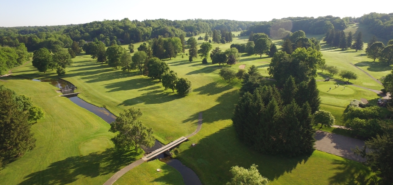 Aerial View of the Denison Golf Club Greens